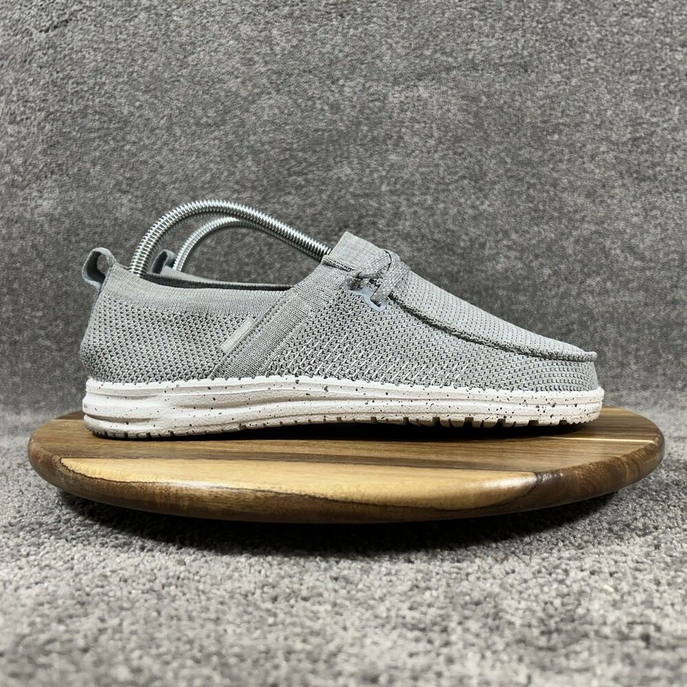 Hey Dude Wendy Halo Women’s Size 8 Grey Knit Slip On Casual Loafer Shoes Used